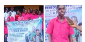 EBICWD Marks INT’L Boys Day With Ogbe Secondary School Male Students, Preaches Against Drug and Substance Abuse, Other Social Vices